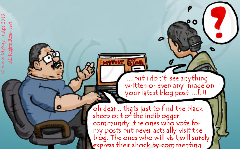 indiblogger.in votes, indiblogger cartoon