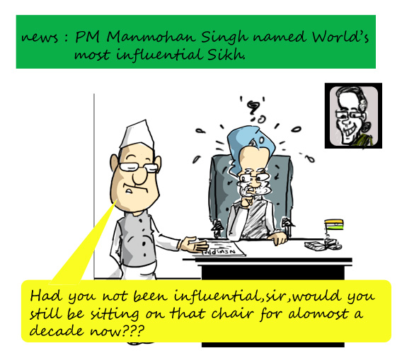 manmohan singh most influential sikh,funny political cartoon,mysay.in,